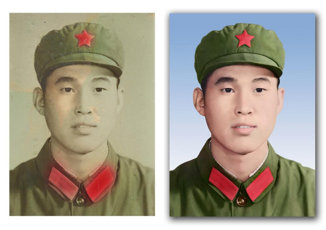 竹根滩镇破损照片修复-18